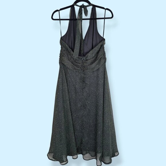 Connected Apparel Black Polka Dot Halter Dress - Picture 5 of 8